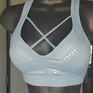 Silver Blue Sports Bra
